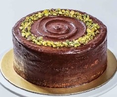 Taze Çikolatalı ve Antep Fıstıklı Yaş Pasta